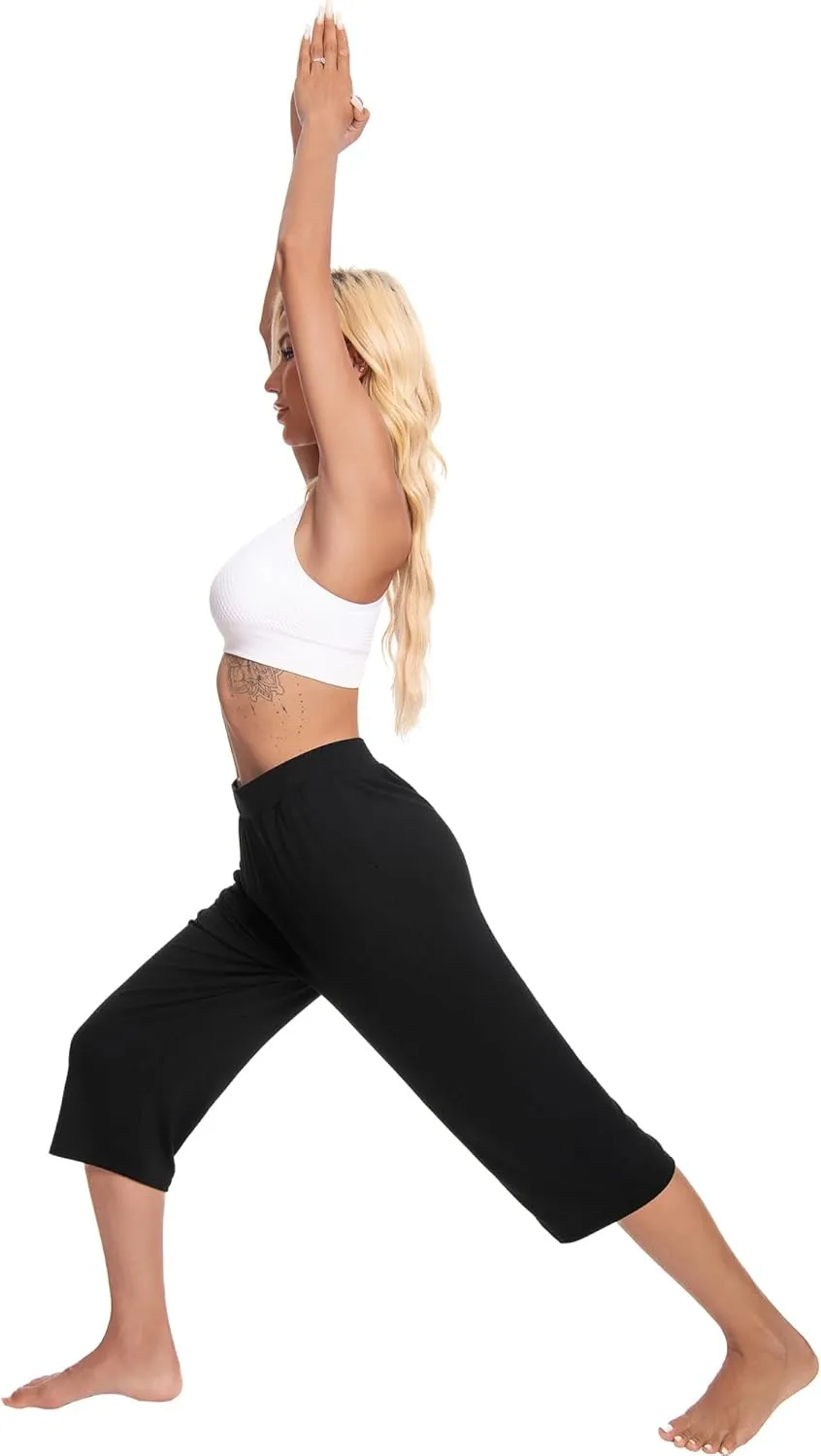 3 Pack Capri Pants for Women Loose Lounge Cropped Sweatpants Joggers Yoga Casual Workout Pants with Pockets