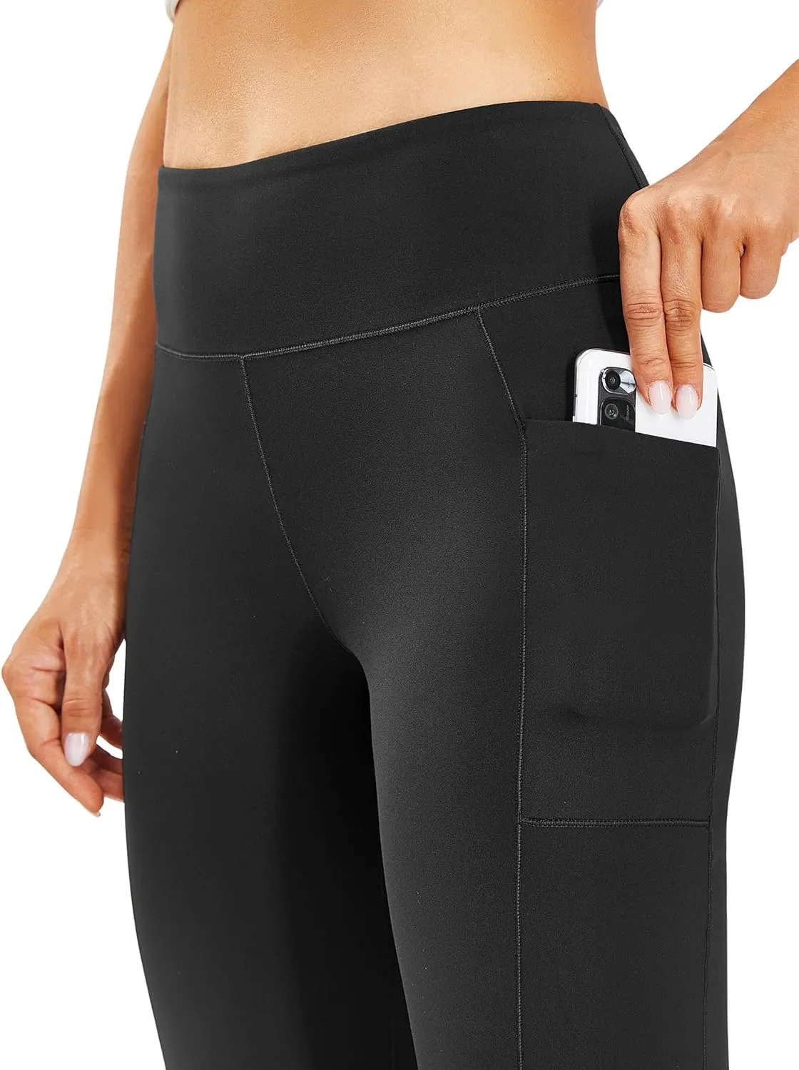 AFITNE Women's Yoga Pants Wide Leg Workout Leggings Flare Casual Lounge Pants with Pockets High Waist and Tummy Control