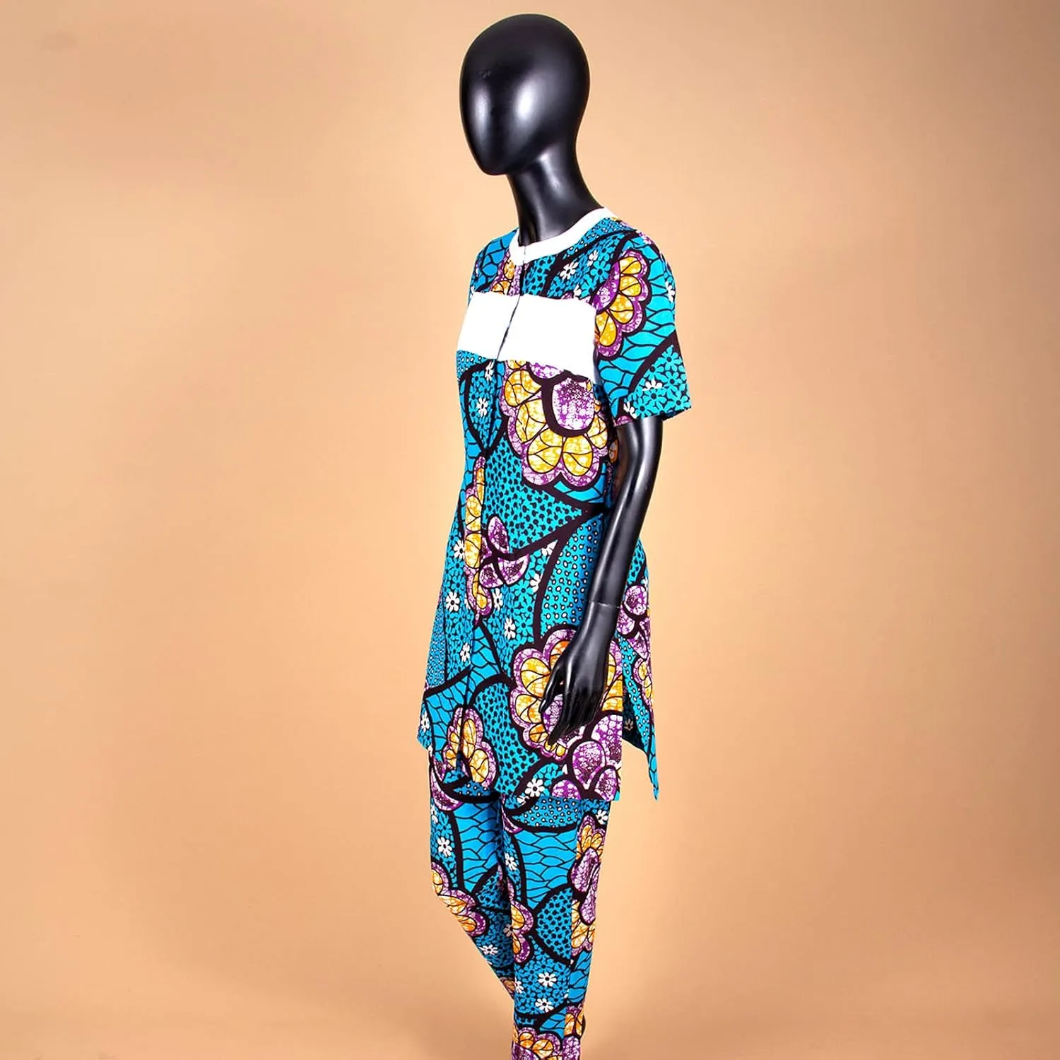 African Clothing for Women Short Sleeve Shirt and Print Pants 2 Piece Set Tracksuit Plus Size Dashiki Casual Outfit