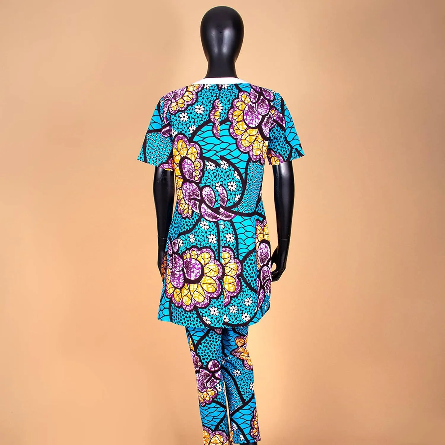 African Clothing for Women Short Sleeve Shirt and Print Pants 2 Piece Set Tracksuit Plus Size Dashiki Casual Outfit