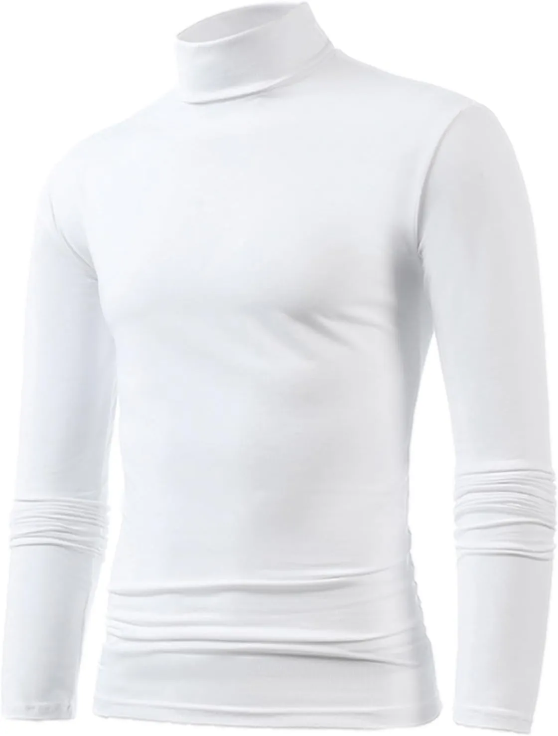 ANUFER Mens 3 Pack Long Sleeve Compression Shirts - Sports Running Base Layer Tops - Thermal Mock Neck Undershirts