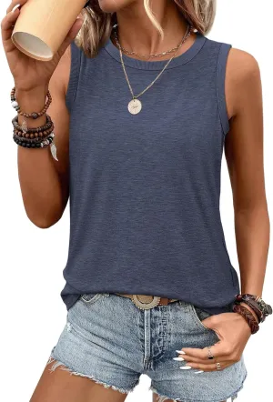 ATHMILE Womens Tank Tops Summer Spring Sleeveless Casual Cute Basic Trendy Loose Flowy Beach Shirt Vacation Outfits 2025