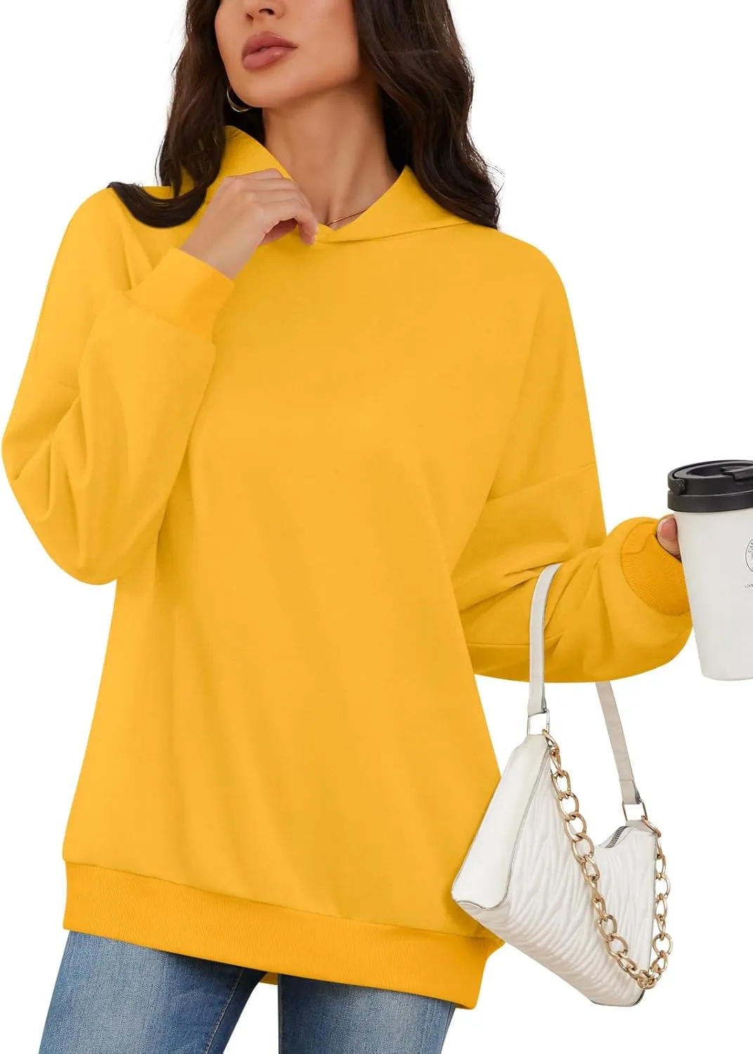 BISHUIGE Womens Sweatshirts Hoodies Long Sleeve Pullover Oversized Half Zip Casual Fashion Outfits Clothes 2025