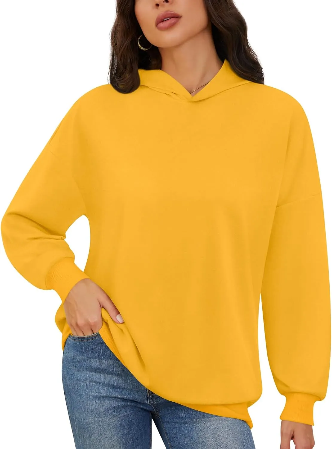 BISHUIGE Womens Sweatshirts Hoodies Long Sleeve Pullover Oversized Half Zip Casual Fashion Outfits Clothes 2025