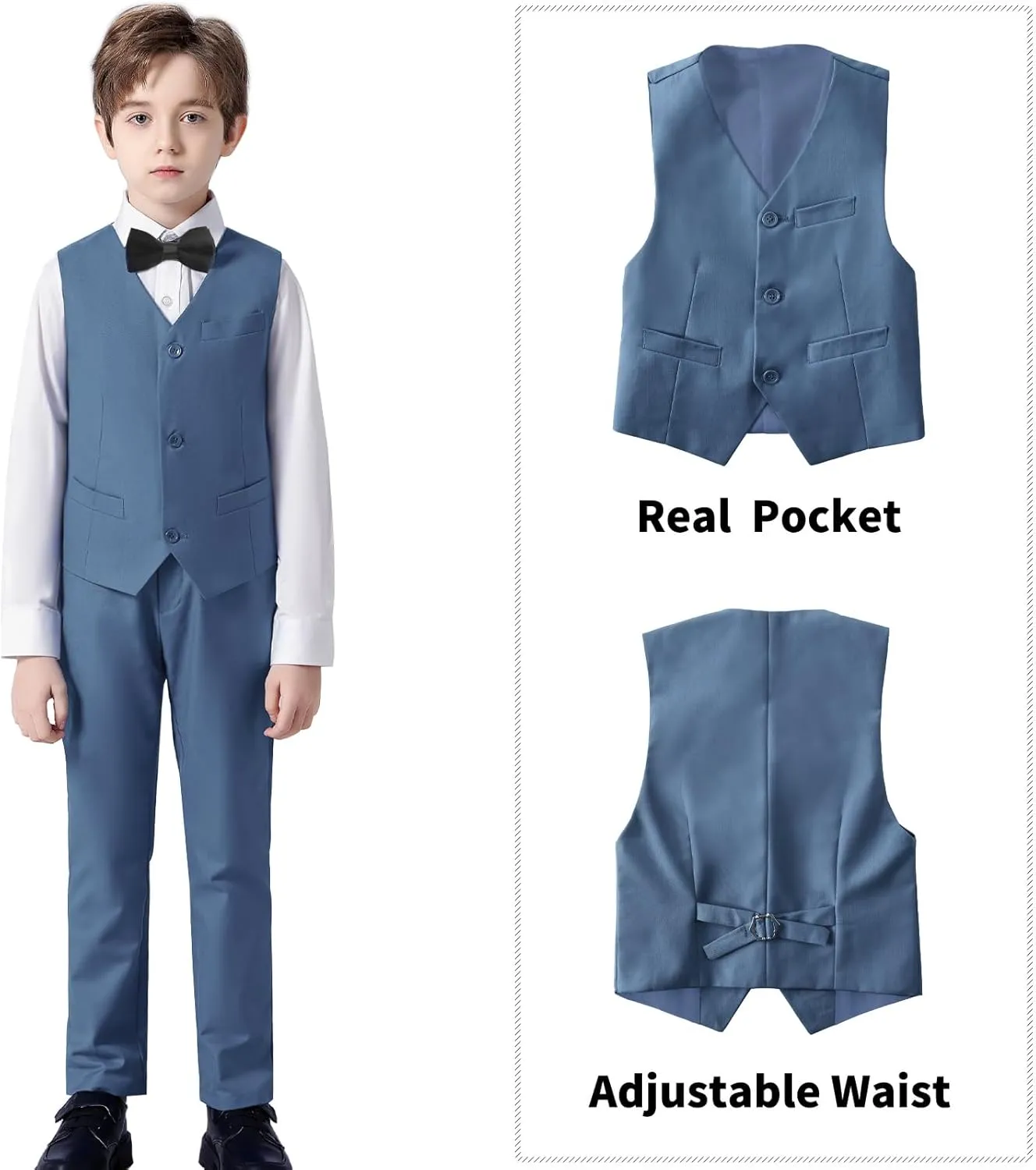 Boys' Suits Formal Tuxedo Slim Fit Boys Suit Set for Wedding Outfit Teen Boy Dress Clothes