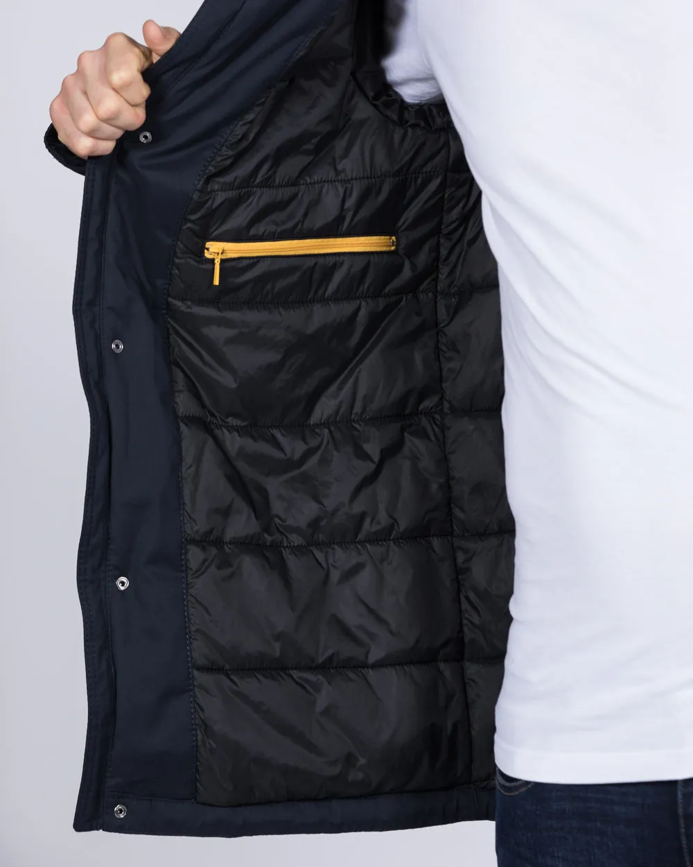 Cabano Tall Cotton Blend Coat (navy)