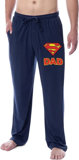DC Comics Mens' Superman Super Dad Character Father's Day Classic Sleep Pajama Pants
