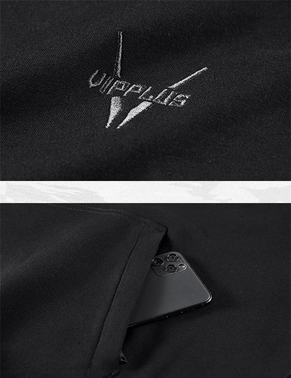 Double Neckline Hoodies With Pockets on Sleeves / Alternative Fashion Clothing