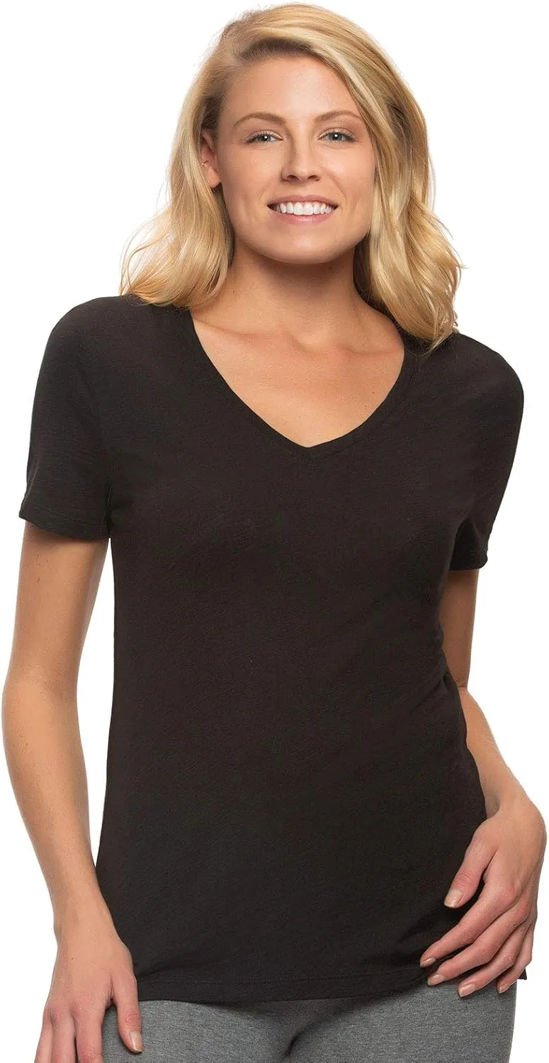 Felina | Slub Jersey V-Neck T-Shirt | Short Sleeve | 2-Pack