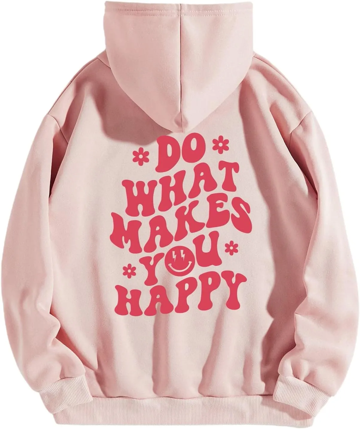Floerns Women's Letter Graphic Print Long Sleeve Drawstring Hoodie Sweatshirt