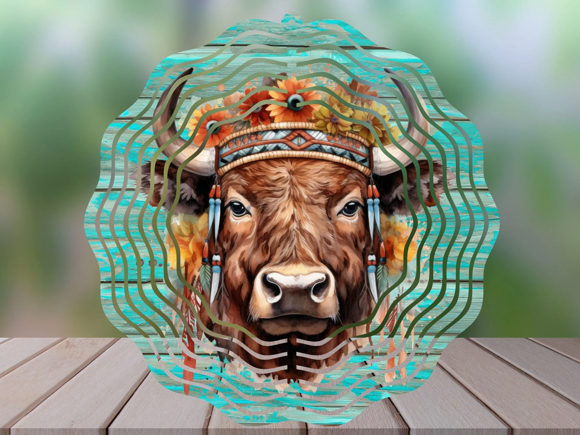 Garden Western Farm Themed Wind Spinners  - 10 Inch