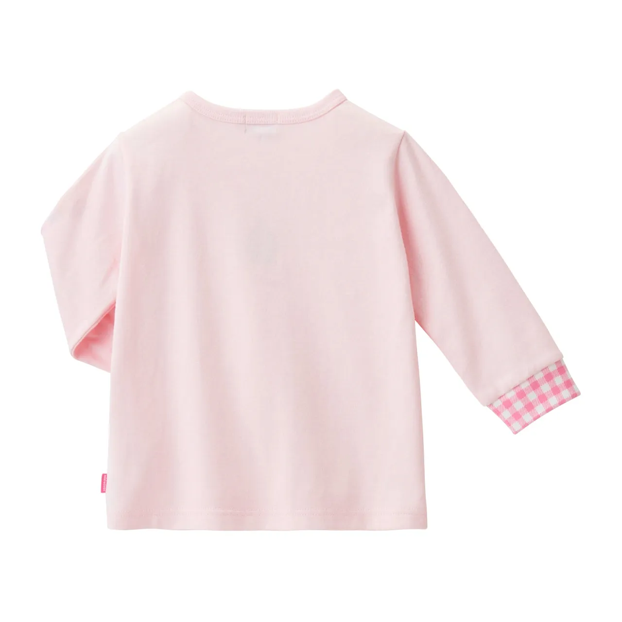 Gingham Cuffed Long-Sleeve Tee