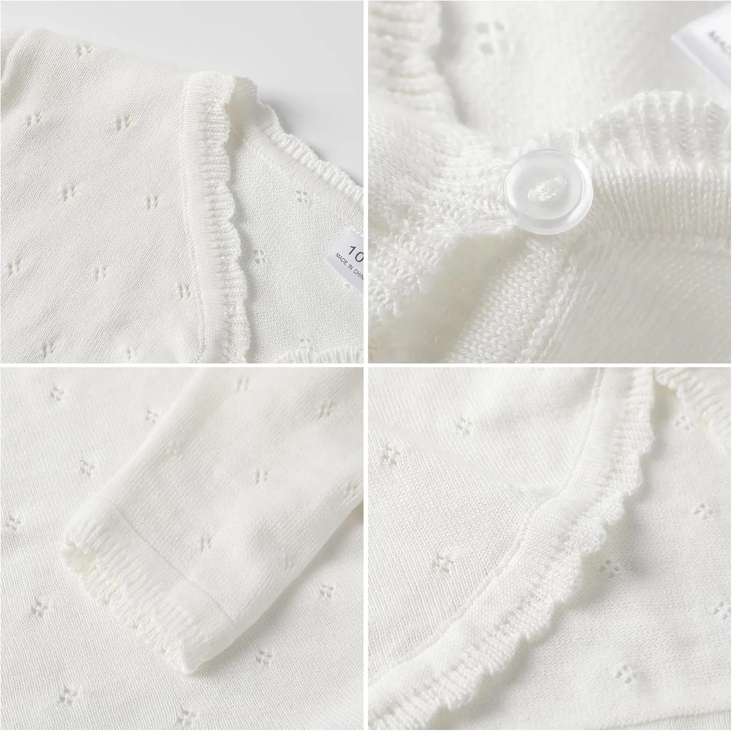 Girls Cardigan, Girls Bolero Shrug Sweater, Kids Knit Hollow Out Long Sleeve, Button Cover Up Cropped Tops