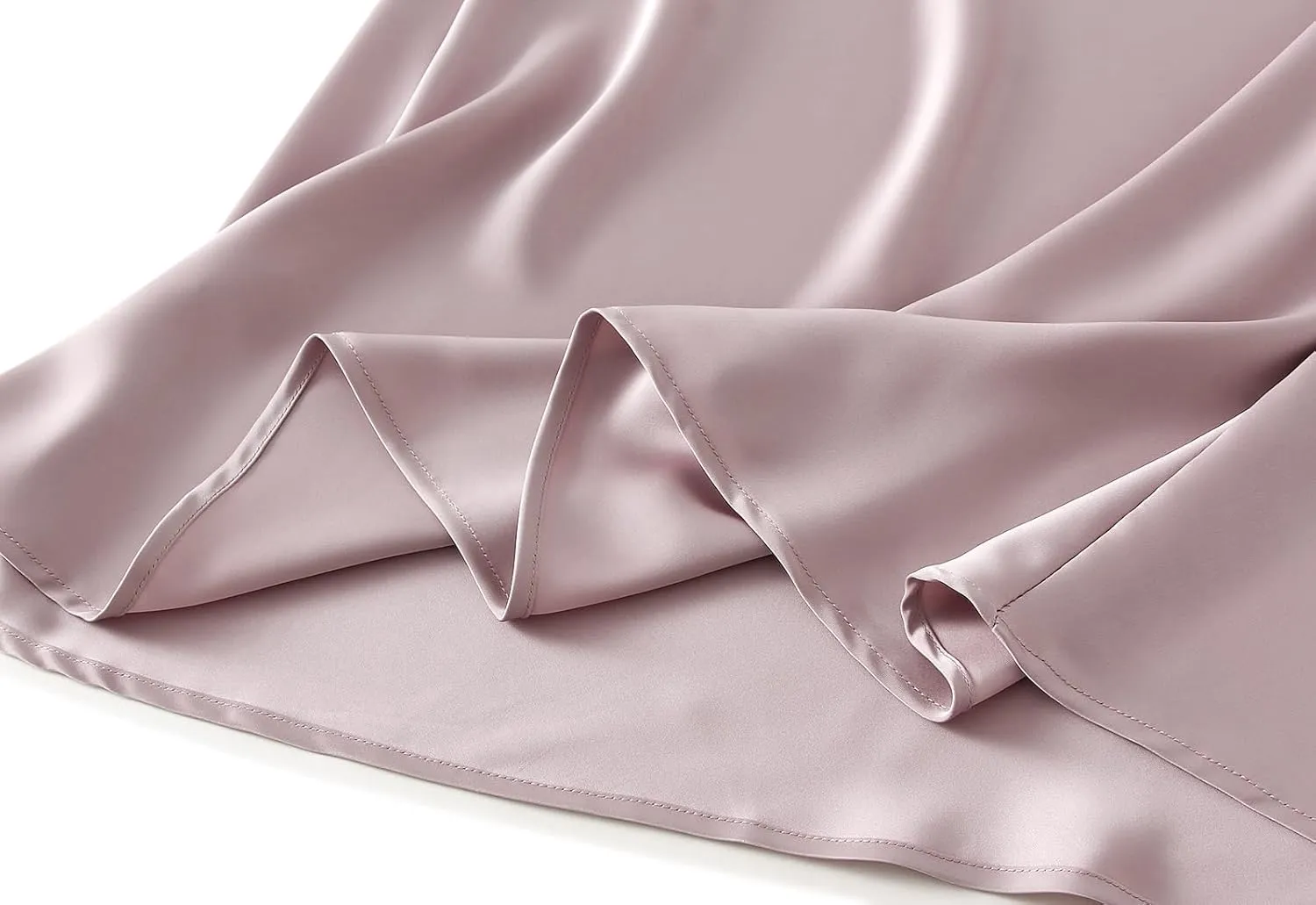 GOLDSTITCH Women's Satin High Waist Skirts Elegant Flared Casual A Line Maxi Skirt
