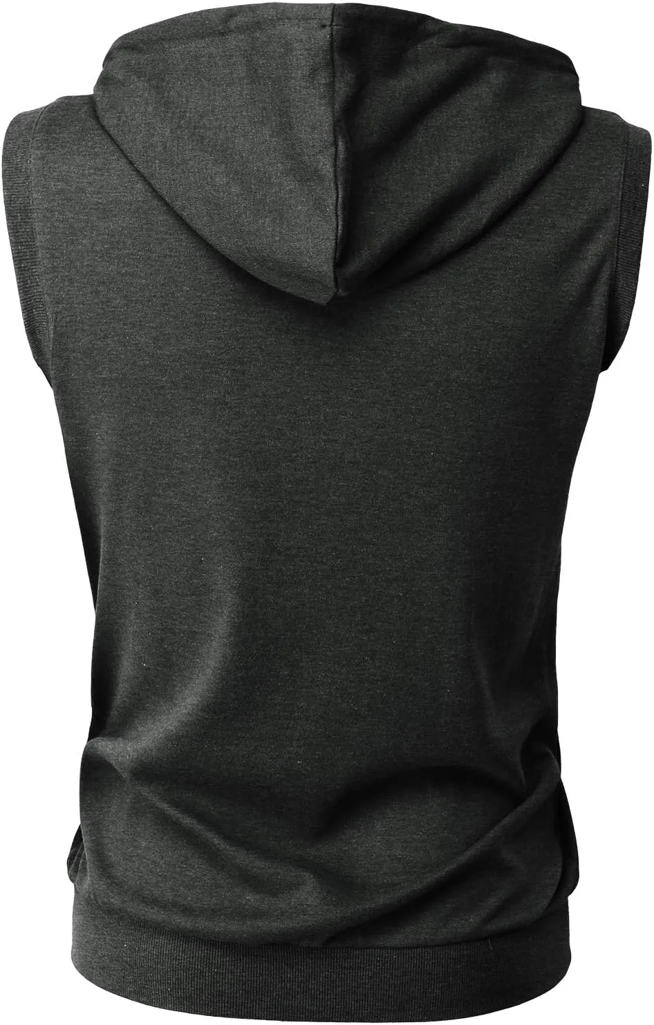H2H Mens Casual Slim Fit Zip-up Sleeveless Hoodie Lightweight Workout Tank Tops Gym Hoodies