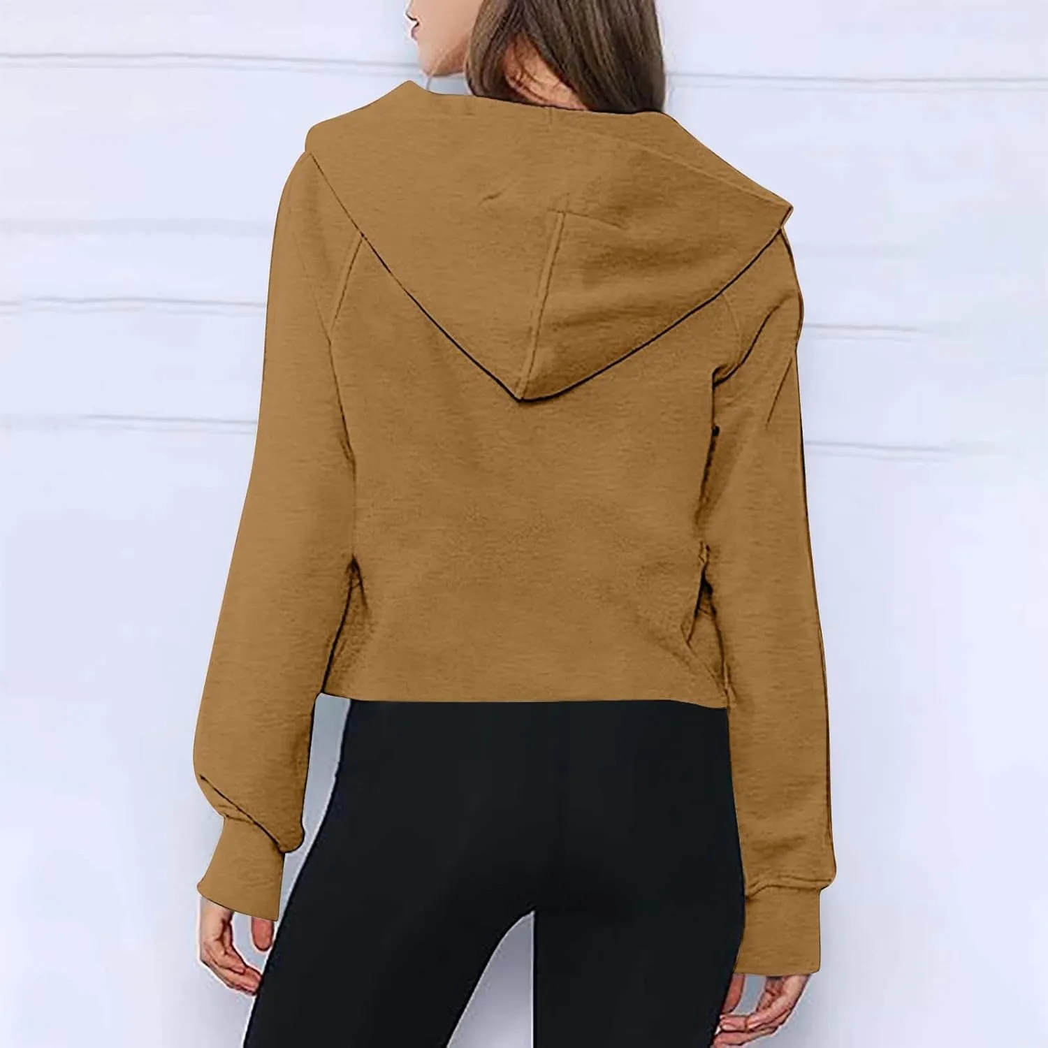 Half Zip Hoodies for Women Fall Fashion 2024 Fleece Oversized Sweatshirt Long Sleeve Cropped Pullover Y2K Clothes