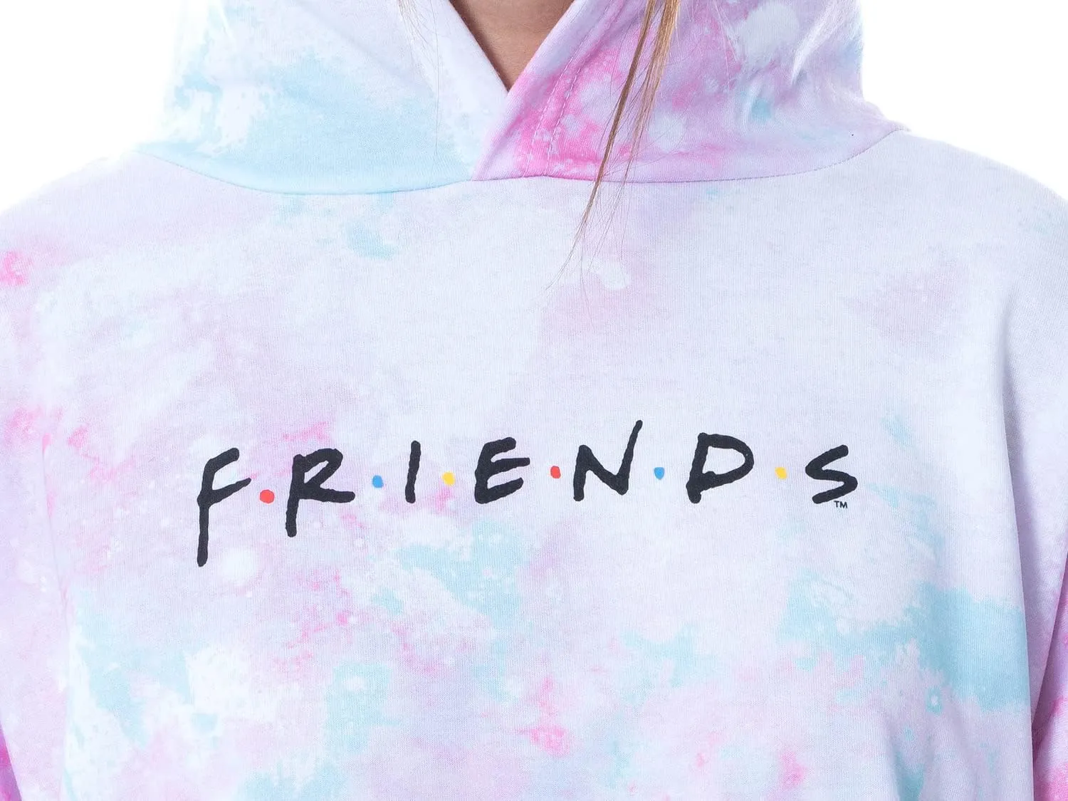 INTIMO Friends TV Show Logo Tie Dye Womens' Pajama Loungewear Hooded Jogger Set