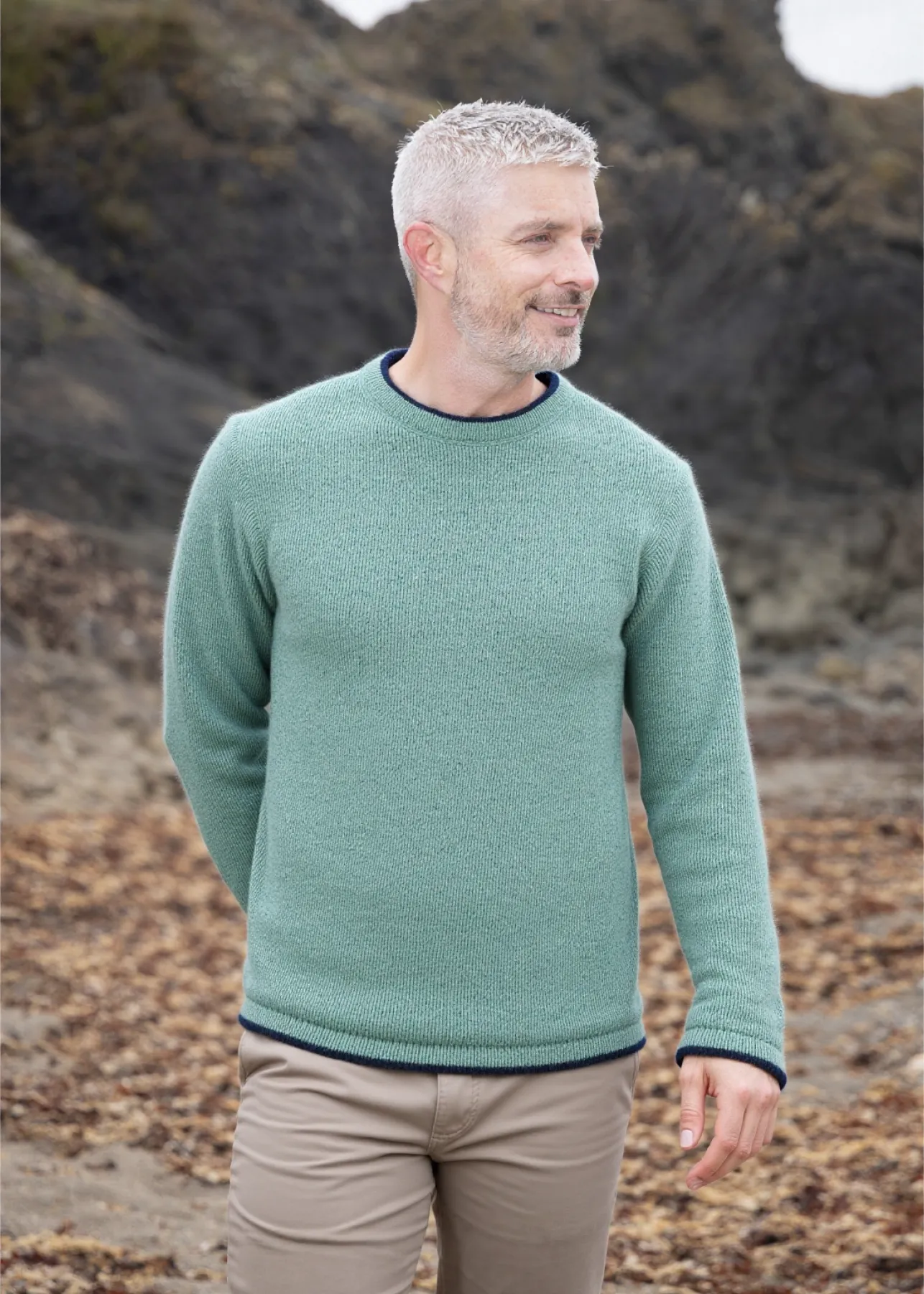 IrelandsEye Roundstone Sweater | Ocean Mist