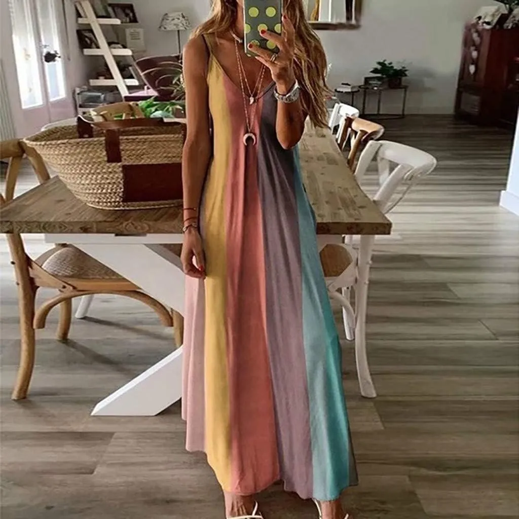 JiXiang Beach Dresses for Women 2025 Vacation Boho Long Summer Casual Sun Dress Spaghetti Strap Flowy Embroidered Maxi Dress