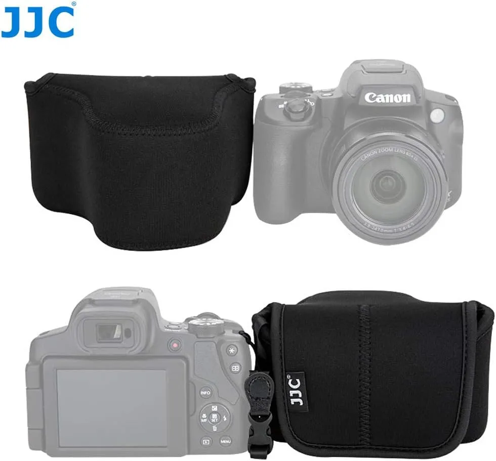 JJC Black Ultra Light Neoprene Camera Case for Fujifilm Fuji X-T100 X-T30 X-T20 X-T10  16-50mm/ 18-55mm/15-45mm/ 23mm Lens/50mm Lens, Pouch Bag for Olympus E-PL8 E-M5II E-M10 II, Canon M50 M5