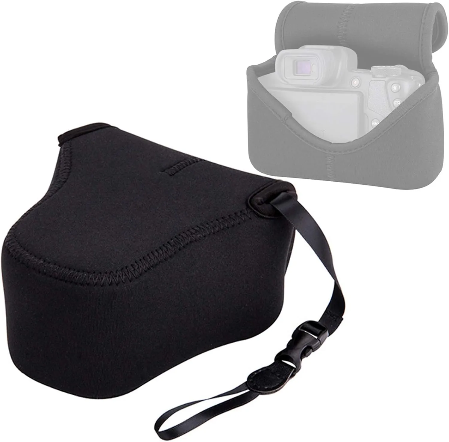 JJC Black Ultra Light Neoprene Camera Case for Fujifilm Fuji X-T100 X-T30 X-T20 X-T10  16-50mm/ 18-55mm/15-45mm/ 23mm Lens/50mm Lens, Pouch Bag for Olympus E-PL8 E-M5II E-M10 II, Canon M50 M5