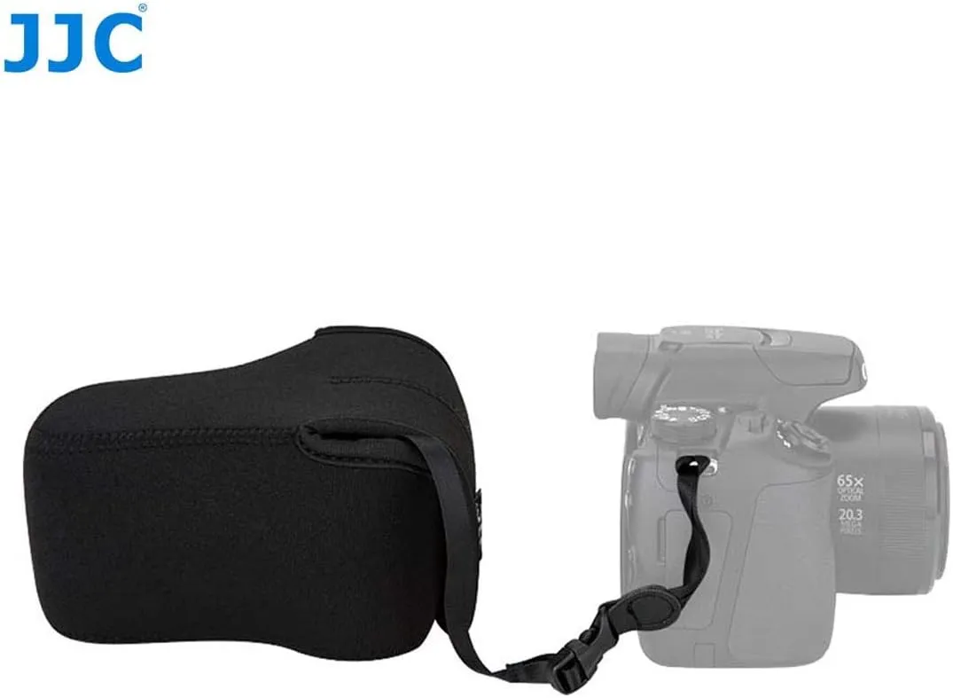 JJC Black Ultra Light Neoprene Camera Case for Fujifilm Fuji X-T100 X-T30 X-T20 X-T10  16-50mm/ 18-55mm/15-45mm/ 23mm Lens/50mm Lens, Pouch Bag for Olympus E-PL8 E-M5II E-M10 II, Canon M50 M5