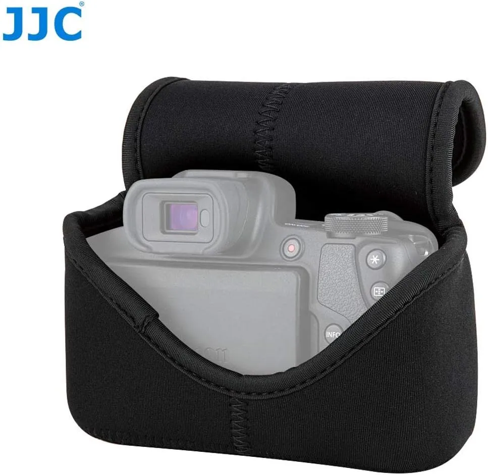 JJC Black Ultra Light Neoprene Camera Case for Fujifilm Fuji X-T100 X-T30 X-T20 X-T10  16-50mm/ 18-55mm/15-45mm/ 23mm Lens/50mm Lens, Pouch Bag for Olympus E-PL8 E-M5II E-M10 II, Canon M50 M5