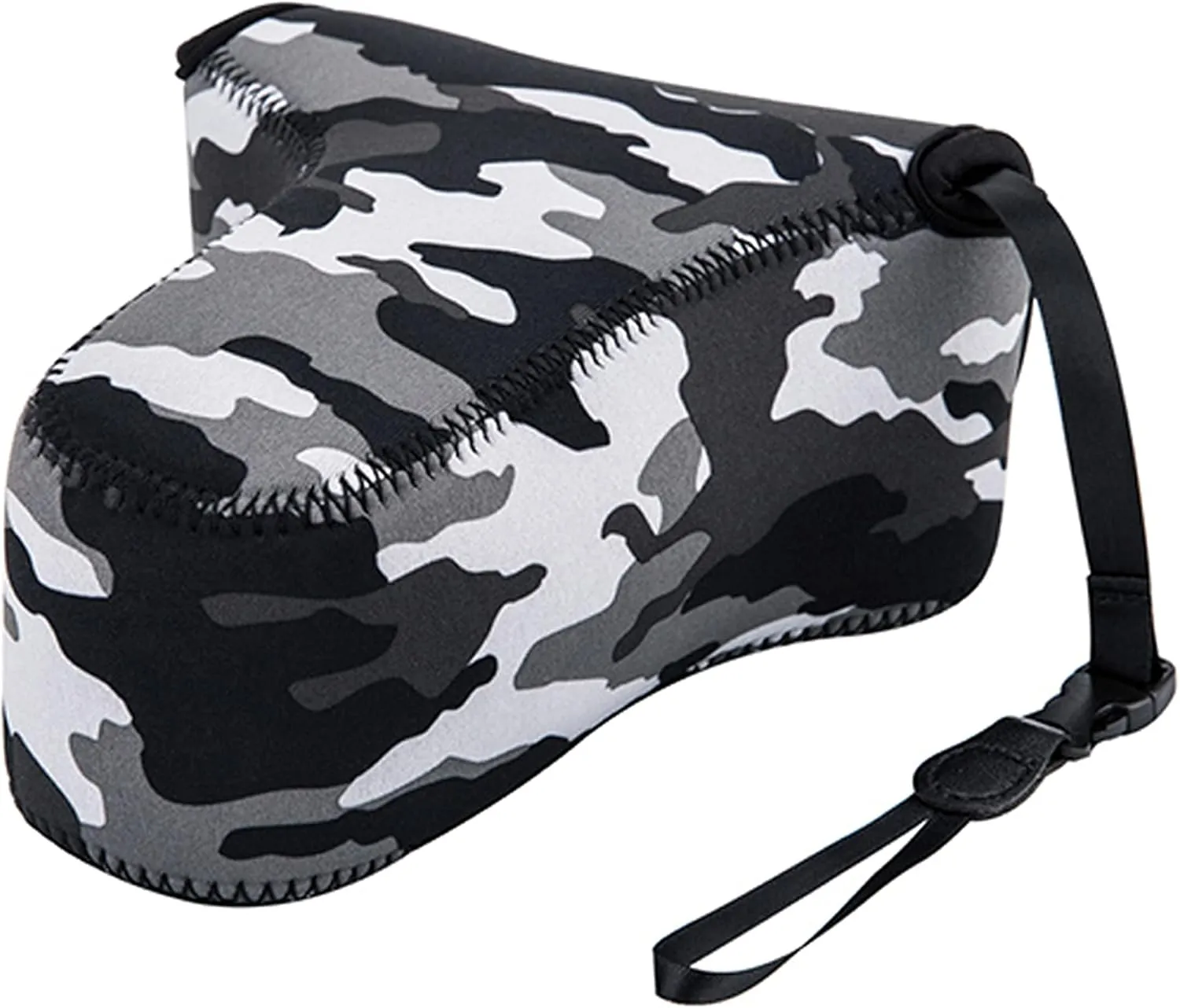 JJC Camouflage Ultra Light Neoprene Camera Case, Compatible with Sony a6600 a6500 a6400 a6300 a6100 a6000 a5100 w/55-210mm Lens, Fuji X-T30 X-T20 X-T10 W/ 55-200mm Lens, Elastic, Water Resistant