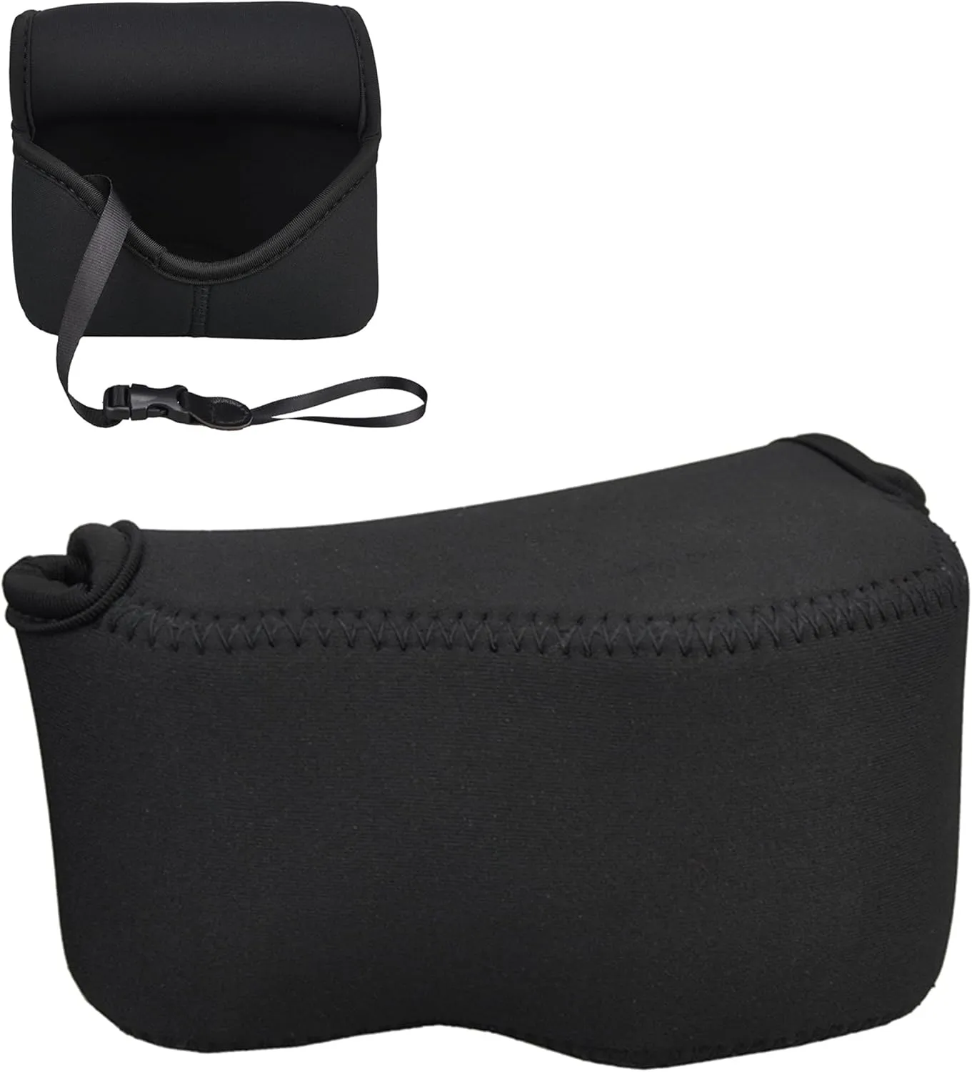 JJC Soft Neoprene Digital Camera Case Pouch Compact Bag Protector with Anti-Lost Inner Strap for Sony ZV-E10 A6500 A6400 A6300 A6100 A6000 A5500 A5100 with E 16-50mm Lens