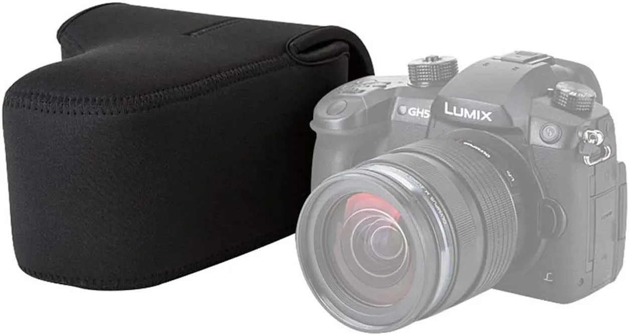 JJC Ultra Light Neoprene Camera Case Pouch Bag for Canon EOS R EOS RP  24-105mm Lens, 80D 70D 750D  18-135/17-85/18-55mm, Nikon D7500 D7200 D5500, Panasonic GH5 GH5S  12-60mm Lens, Water Resistant