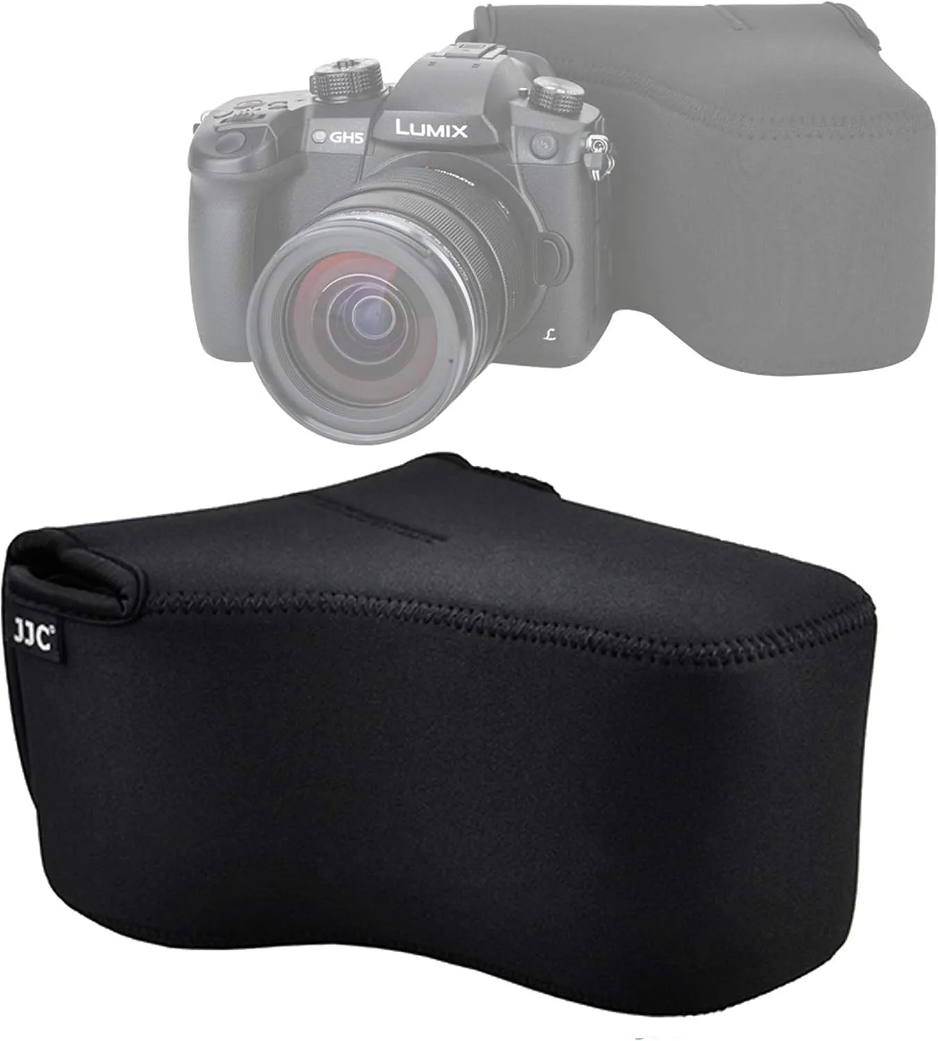 JJC Ultra Light Neoprene Camera Case Pouch Bag for Canon EOS R EOS RP  24-105mm Lens, 80D 70D 750D  18-135/17-85/18-55mm, Nikon D7500 D7200 D5500, Panasonic GH5 GH5S  12-60mm Lens, Water Resistant