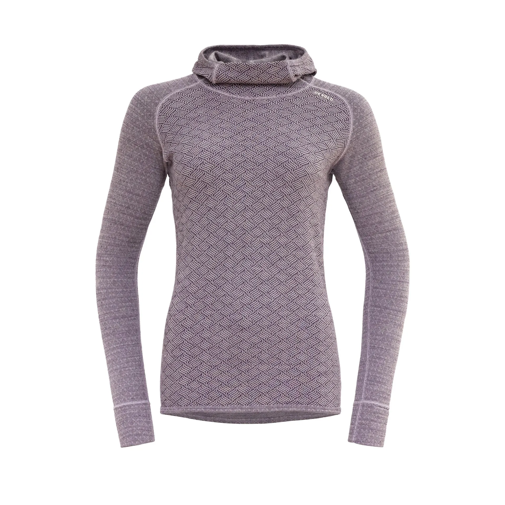 KVITEGGA MERINO HOODIE WOMAN ORCHID