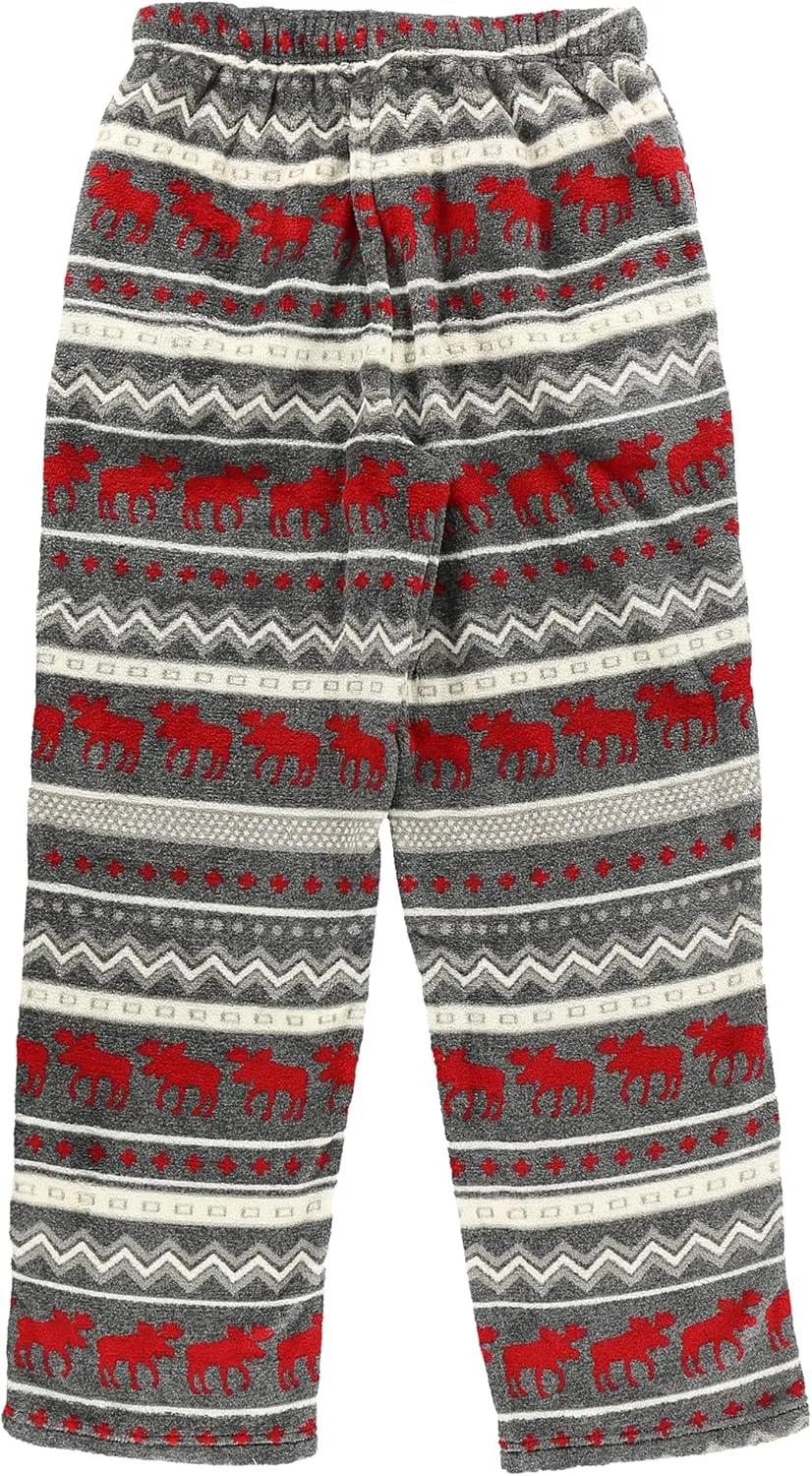 Lazy One Men's Fleece Pajama Pants, Nordic Fleece Pajama Bottoms for Men, Warm Pajama Pants