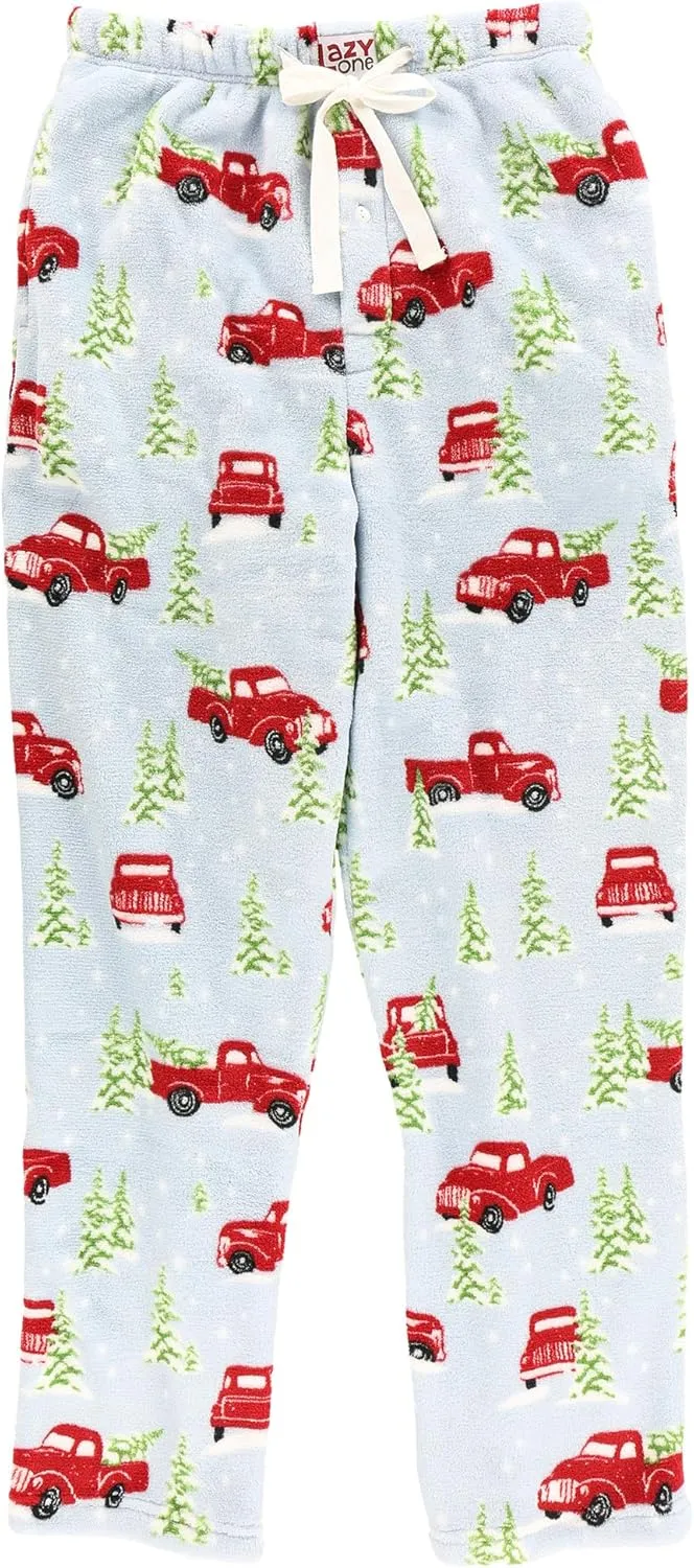 Lazy One Men's Fleece Pajama Pants, Nordic Fleece Pajama Bottoms for Men, Warm Pajama Pants