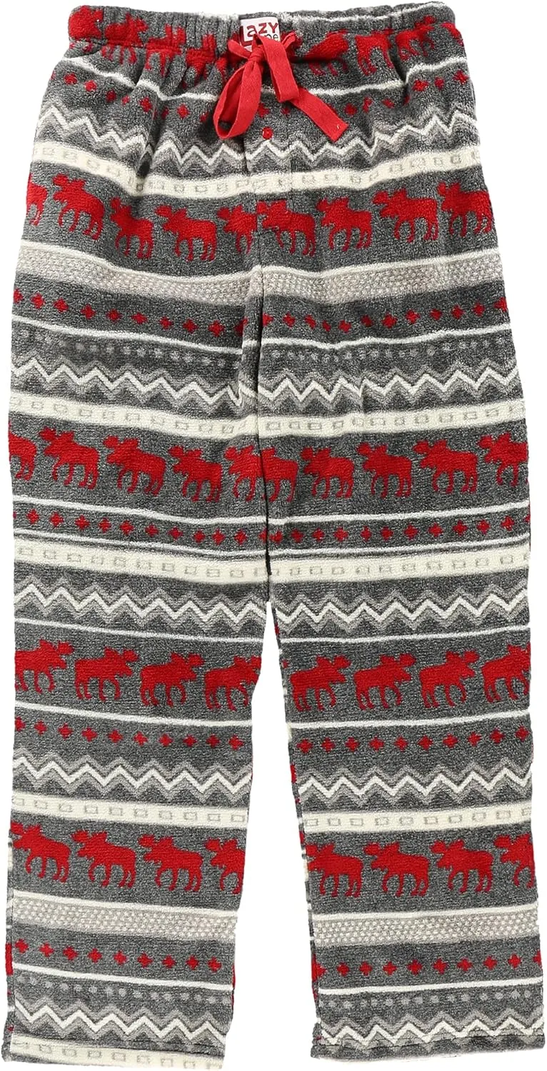 Lazy One Men's Fleece Pajama Pants, Nordic Fleece Pajama Bottoms for Men, Warm Pajama Pants