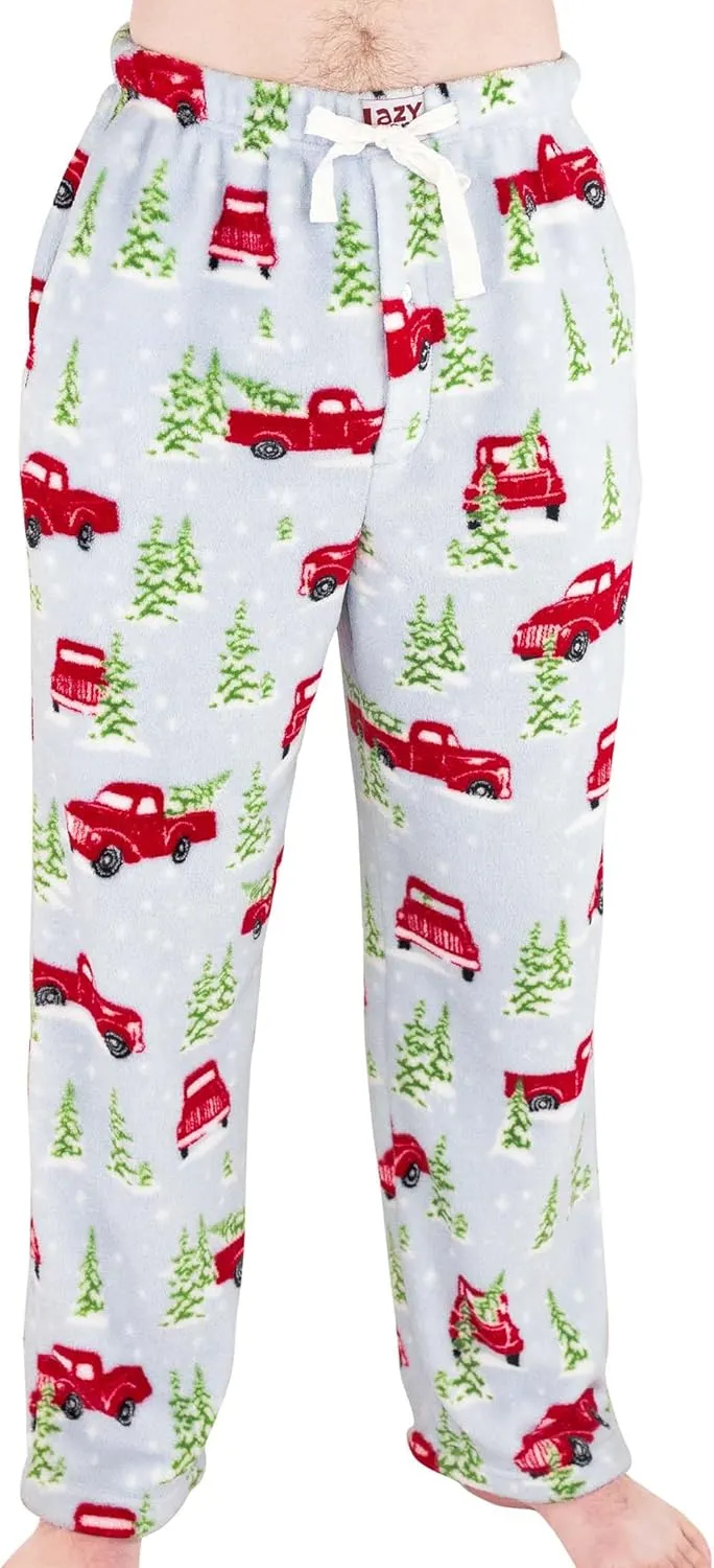 Lazy One Men's Fleece Pajama Pants, Nordic Fleece Pajama Bottoms for Men, Warm Pajama Pants