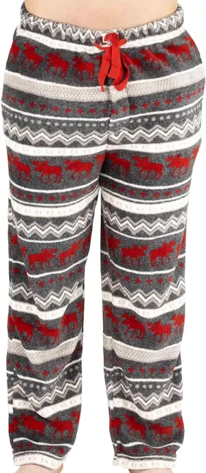 Lazy One Men's Fleece Pajama Pants, Nordic Fleece Pajama Bottoms for Men, Warm Pajama Pants