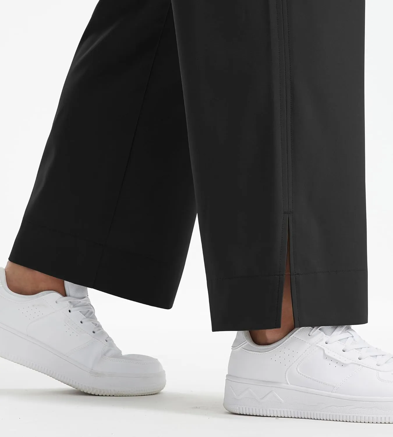 Libin Women's Lightweight Wide Leg Pants 27"/29" High Waisted Casual Work Pants Lounge Flowy Trousers with Pockets
