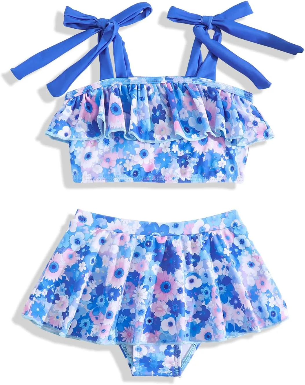 Little Girls Two Piece Bikini Set Ruffle Stripe Watermelon Summer Beach Bathing Suit Swimsuit 1-5 Years