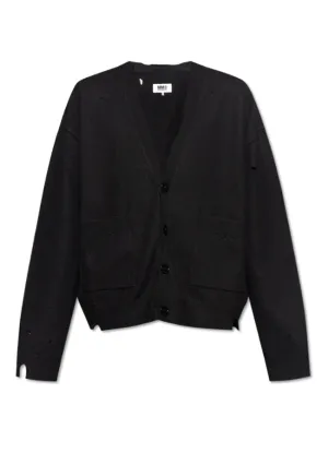 Maison Margiela Black Wool Cardigan