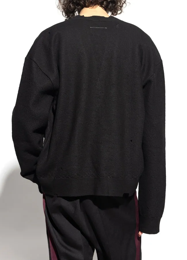Maison Margiela Black Wool Cardigan