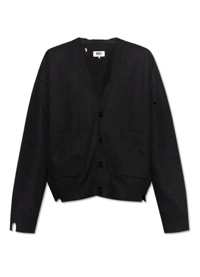 Maison Margiela Black Wool Cardigan