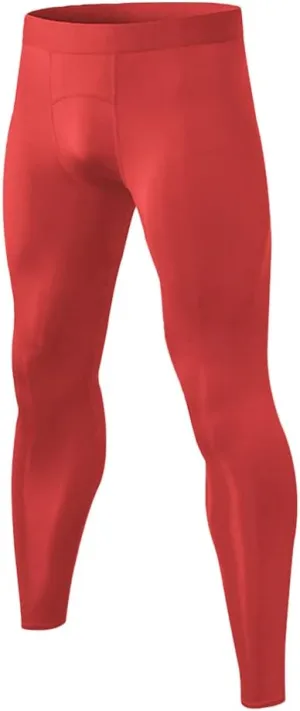 Men Compression Pants Football Basketball Leggings Spandex Tights for Active Athletic Workout Running Cool Dry