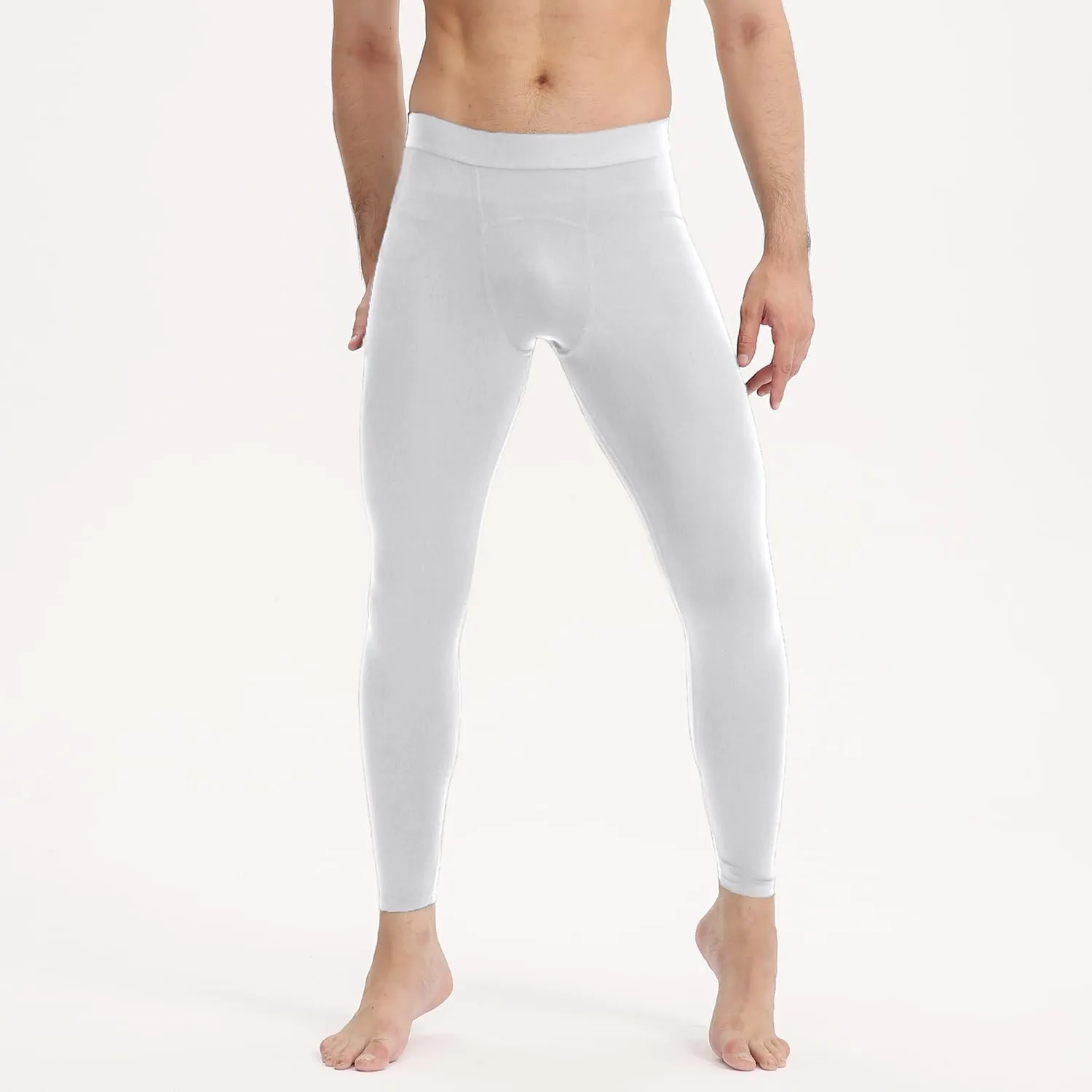 Men Compression Pants Football Basketball Leggings Spandex Tights for Active Athletic Workout Running Cool Dry