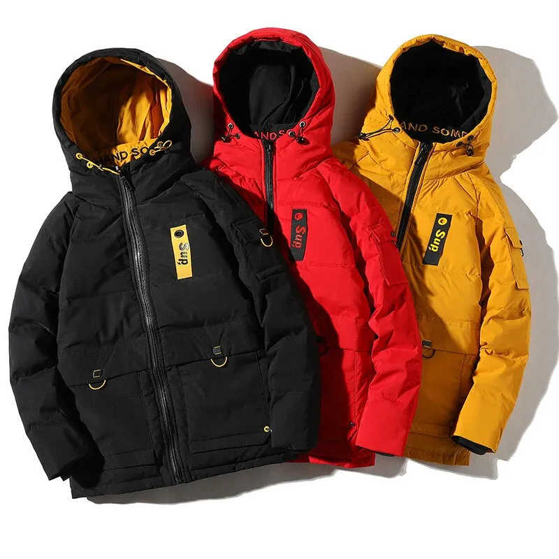 Men's Casual Thick Pocketed Down Jacket