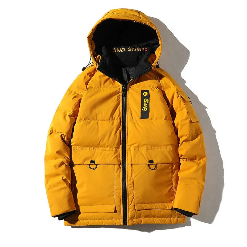 Men's Casual Thick Pocketed Down Jacket