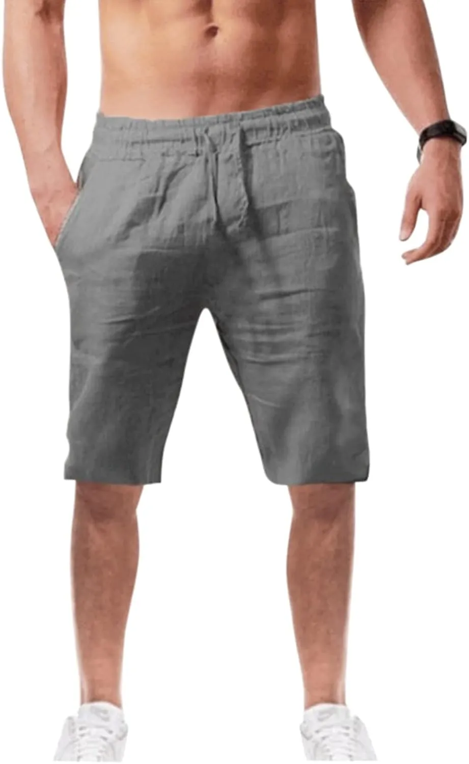 Men's Shorts Cotton Fashionable Casual Shorts Solid and Men's pants Big and Tall Short Mens Hiking Shorts
