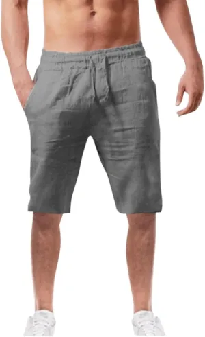 Men's Shorts Cotton Fashionable Casual Shorts Solid and Men's pants Big and Tall Short Mens Hiking Shorts