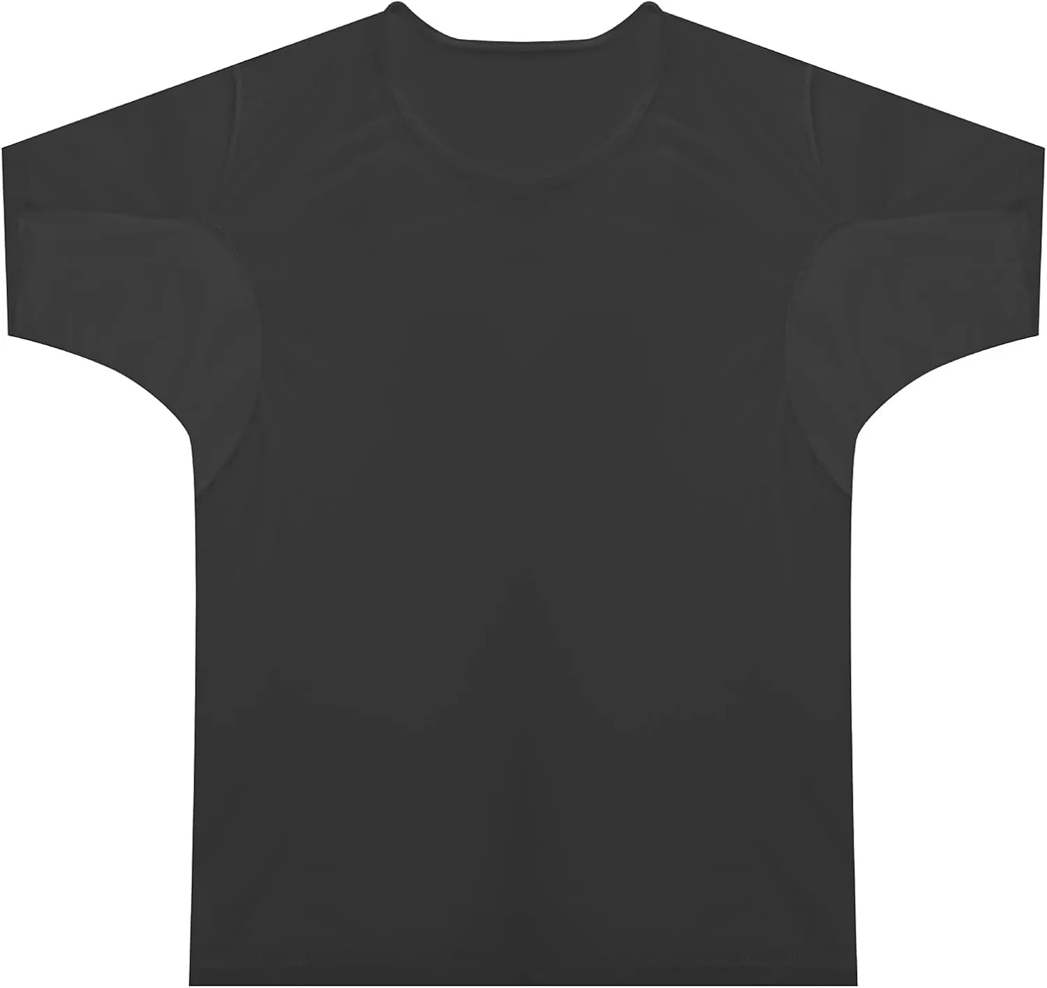 Mesh Sweatproof Undershirt, Men's T-Shirt with Underarm Sweat Pads, Quick-Dry Short Sleeve, V Neck