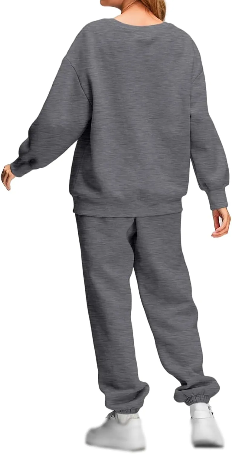 Mmoneyake Womens Track Suits 2 Piece Set Lounge Hoodie Sweatsuit Sets Fashion Oversized Sweatshirt Baggy Sweatpants Outfits